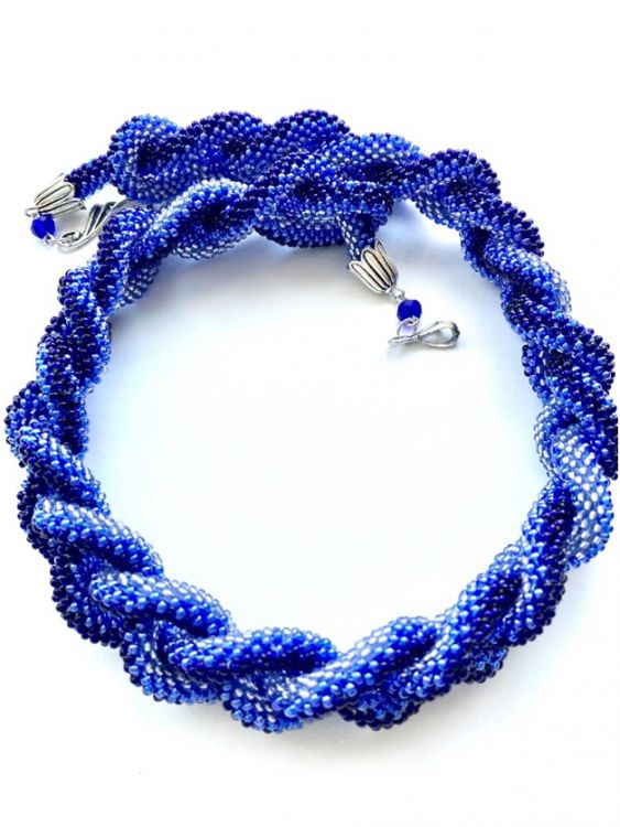 Колье «Коса» (синяя) — PalitraMastera