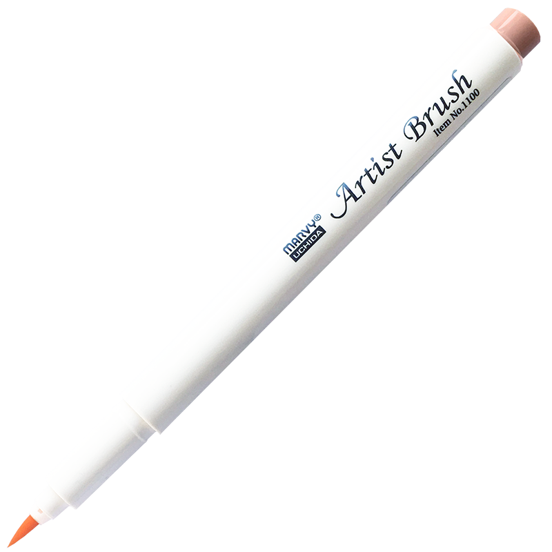 Маркер-кисть, акварельные чернила на водной основе Pale Orange MAR1100/16 /Marvy фото 1 &mdash; PalitraMastera
