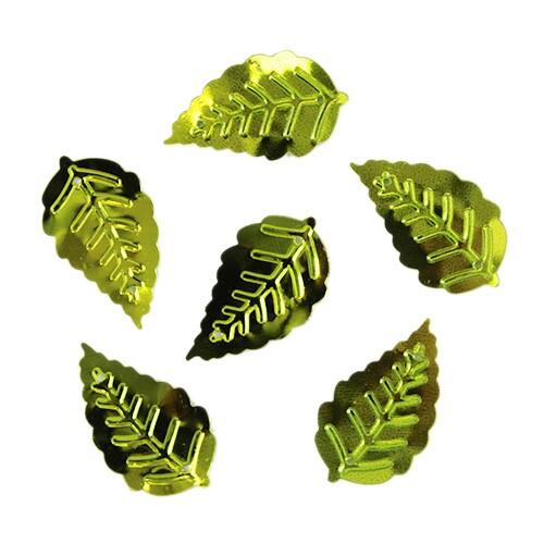 Пайетки "листочки" 13х25мм, "Астра" 10г (10 св.-зелёный) фото 1 — PalitraMastera