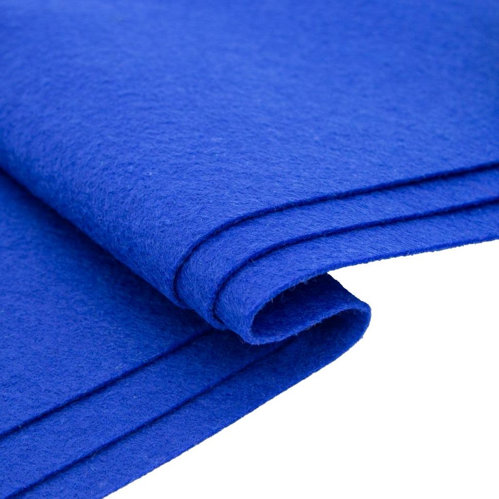 FLT-S1-21 Фетр декоративный 180г,1мм, 21*29,7см васильковый (упак. 10 шт.) 'Рукоделие' фото 1 — PalitraMastera