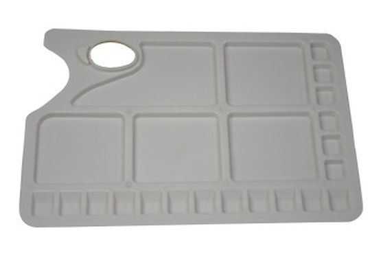 Палитра пластиковая прямоугольная 34*23,4см, 23 ячейки, Сонет фото 1 — PalitraMastera