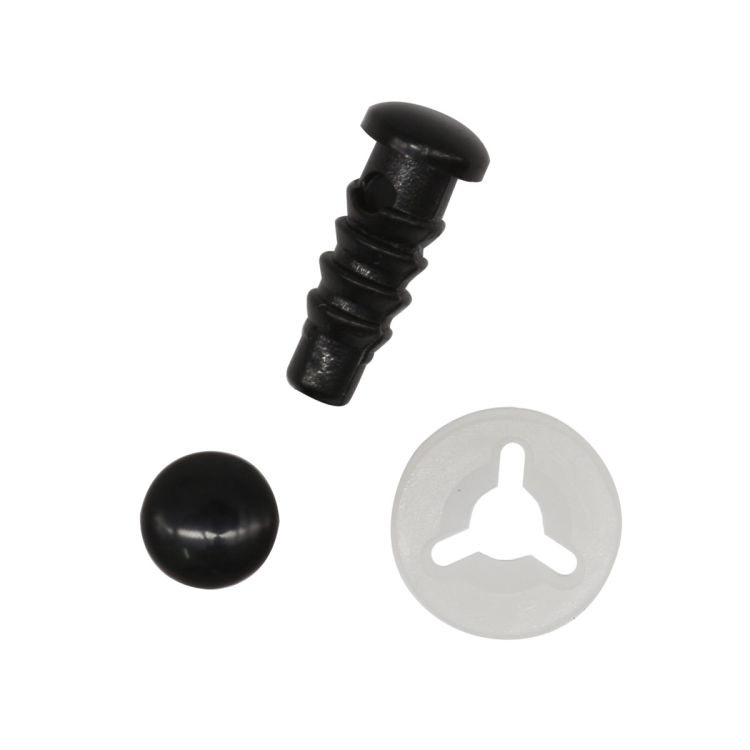 Глазки круглые плоские с фиксатором, 4,5мм, 1шт — PalitraMastera