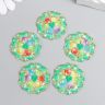 Декор для творчества пластик "Кружевной цветок" зелёный 3,2х3,3 см  7985182 фото 3 — PalitraMastera