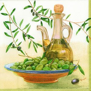 Салфетка для декупажа 25 х 25 см Оливковое масло АКЦИЯ!! — PalitraMastera