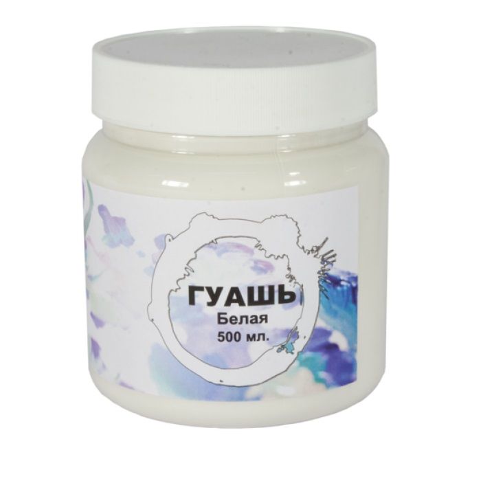 Гуашь оформительская белая , 500 мл.СП — PalitraMastera