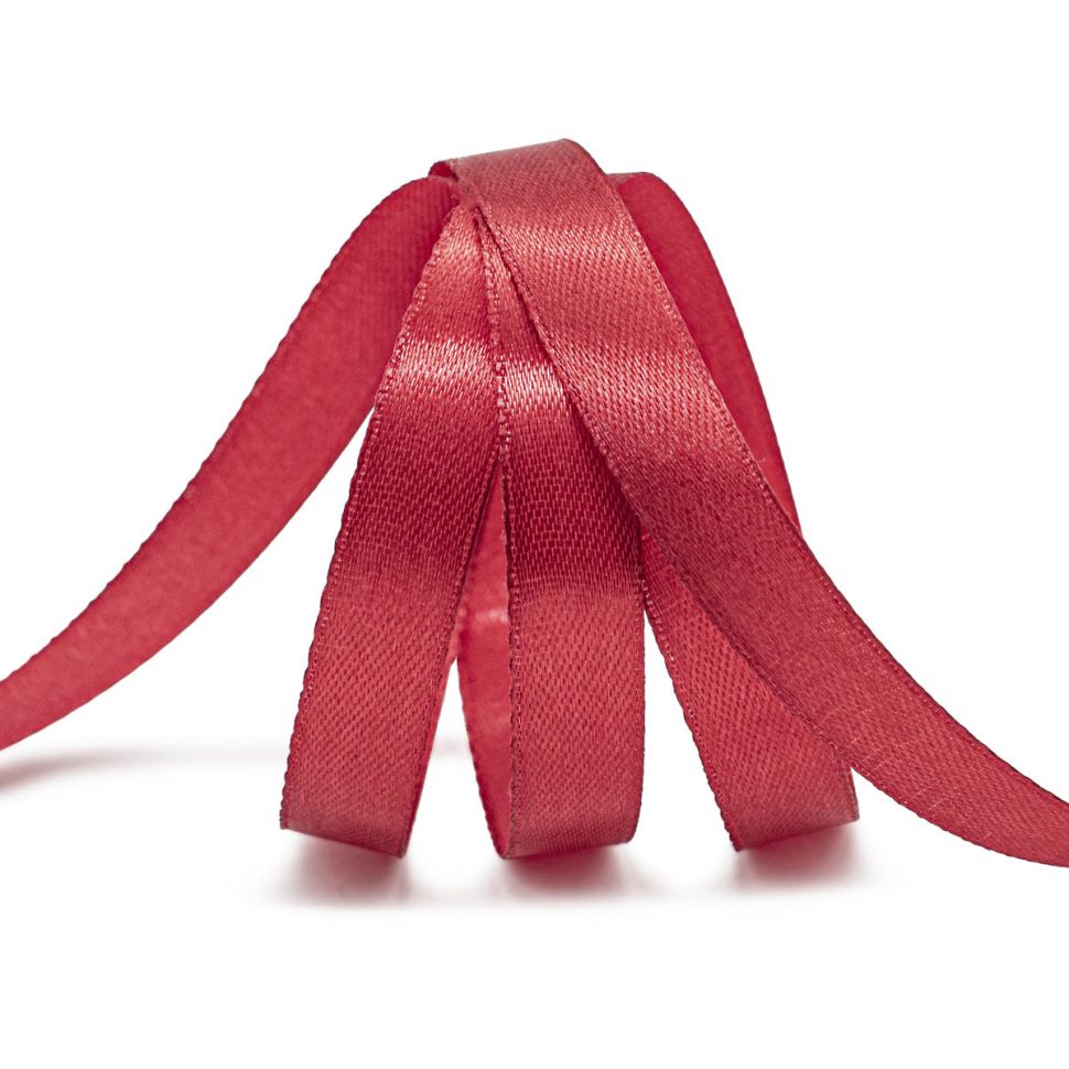 Лента атласная 1,2см*22,86м (027 ярко-красный) фото 1 — PalitraMastera