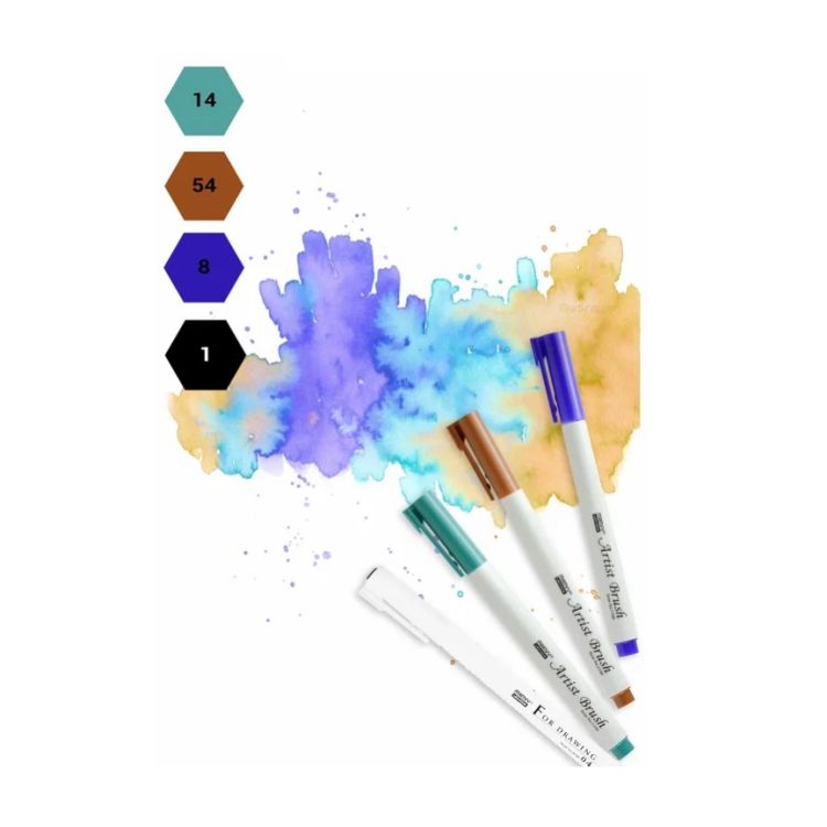 Набор акв.маркеров д/скетч. MAR1100(8,14,54)+линер MAR4600/0,4 ABSTRACT 4 шт/уп. /Marvy — PalitraMastera