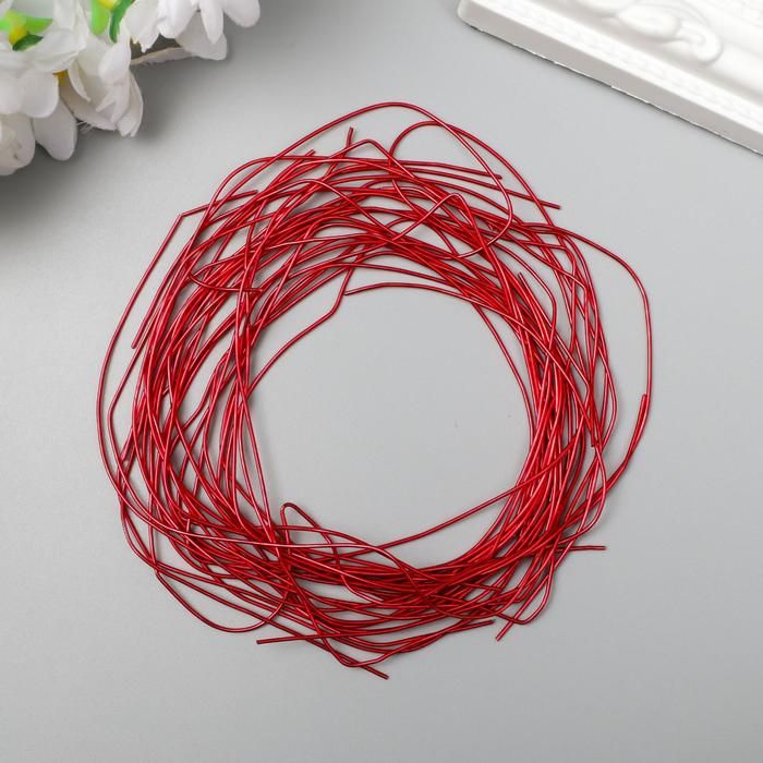 Канитель мягкая, гладкая 0.5 мм глянцевая, бургундский 5 гр 6708989 — PalitraMastera