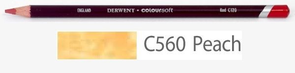 Цветной карандаш Coloursoft, мягкий, С560 персиковый, круглый корпус 8 мм, грифель - 4 мм. фото 1 &mdash; PalitraMastera