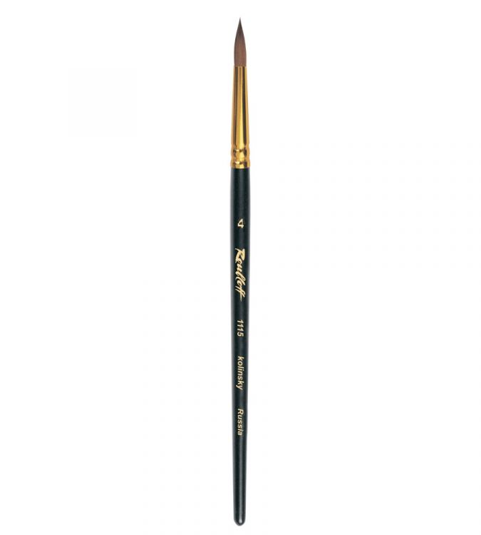 Колонок № 4 кр. кор.черная ручка/Roubloff /1115 — PalitraMastera