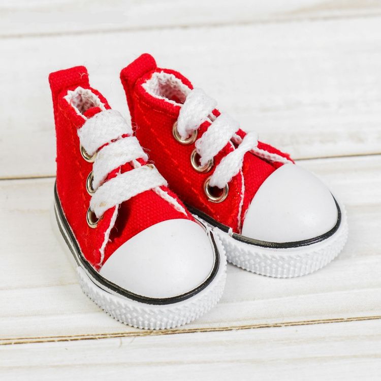 Кеды для кукол, длина подошвы 5 см, цвет красный — PalitraMastera