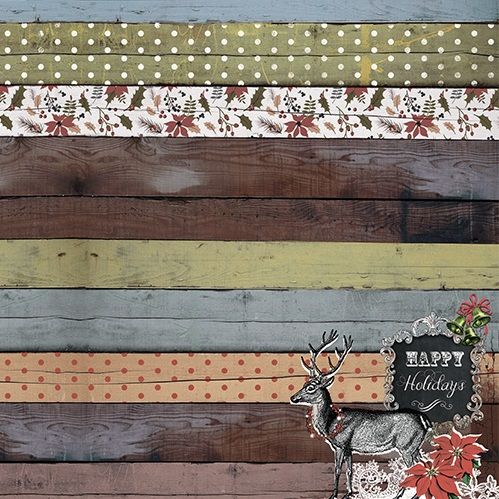 Бумага для скрапбукинга &quot;Мелодии Рождества&quot; Счастливый праздник 16,5x16,5см &quot;Craft Premier&quot; — PalitraMastera