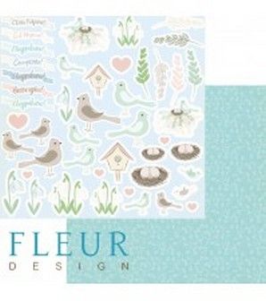 Лист бумаги для скрапбукинга "Картинки", коллекция "Зарисовки весны", 30х30, плотность 190 гр, 10 листов в упаковке FD1003612 фото 1 — PalitraMastera