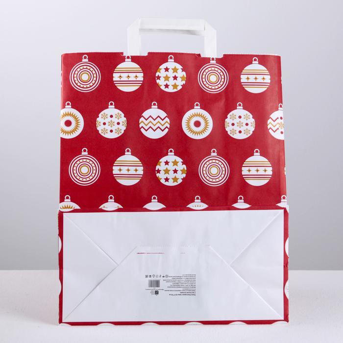 Пакет крафт &quot;Новогодняя тайна&quot;, 39 х 32 х 17 см, крученая ручка  1712982 — PalitraMastera