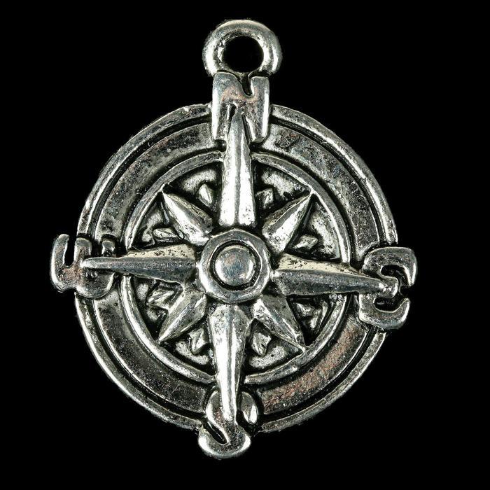 Декор металл для творчества "Компас" (В27416) 2,1х1,7 см  2268845 фото 1 — PalitraMastera