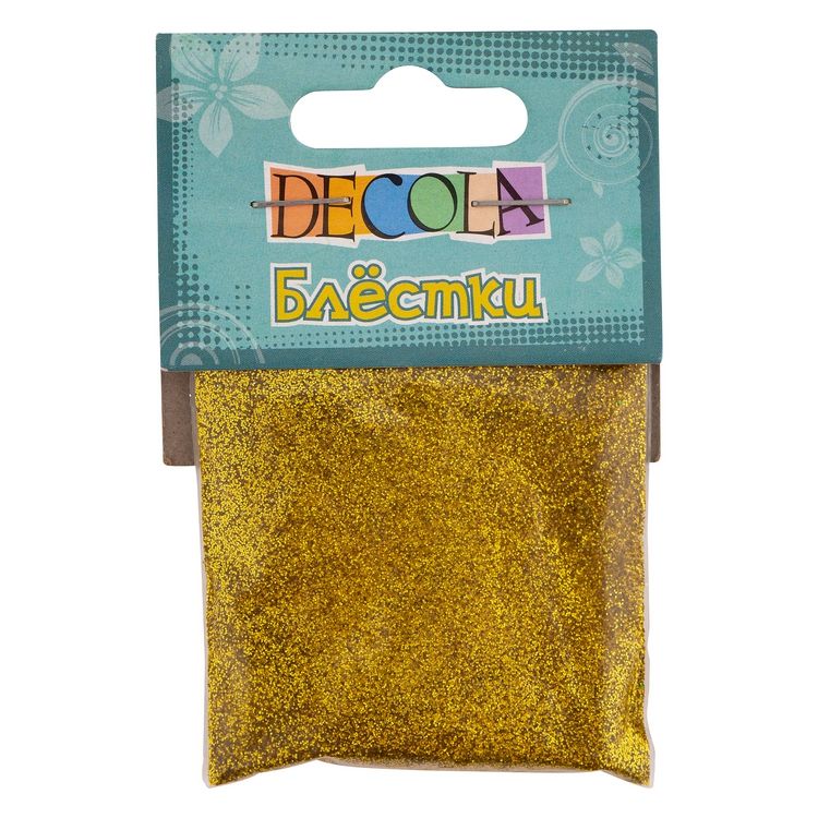 Блестки декоративные Декола, размер 0,3 мм, золото майя — PalitraMastera