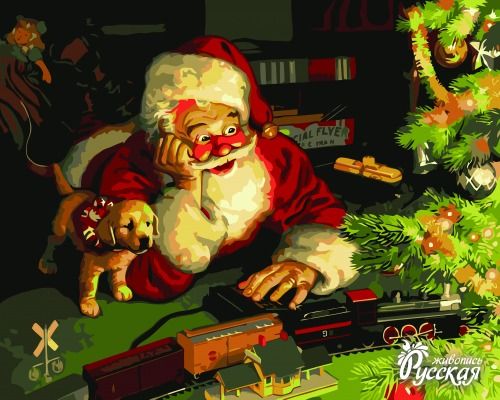 Набор для творчества "Рисование по номерам". L009 Праздничный поезд фото 1 &mdash; PalitraMastera