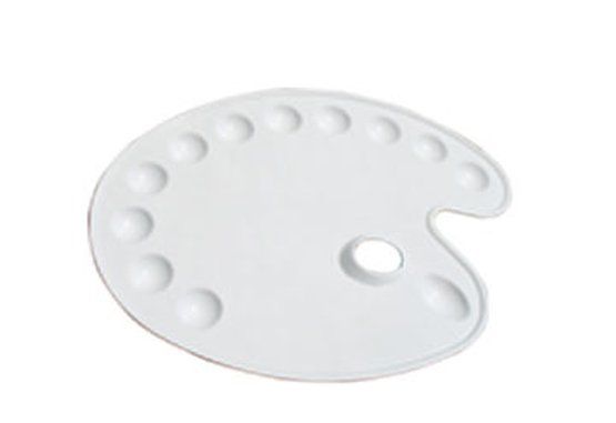 Палитра пластиковая овальная 36*27см,11 ячеек, Сонет фото 1 — PalitraMastera