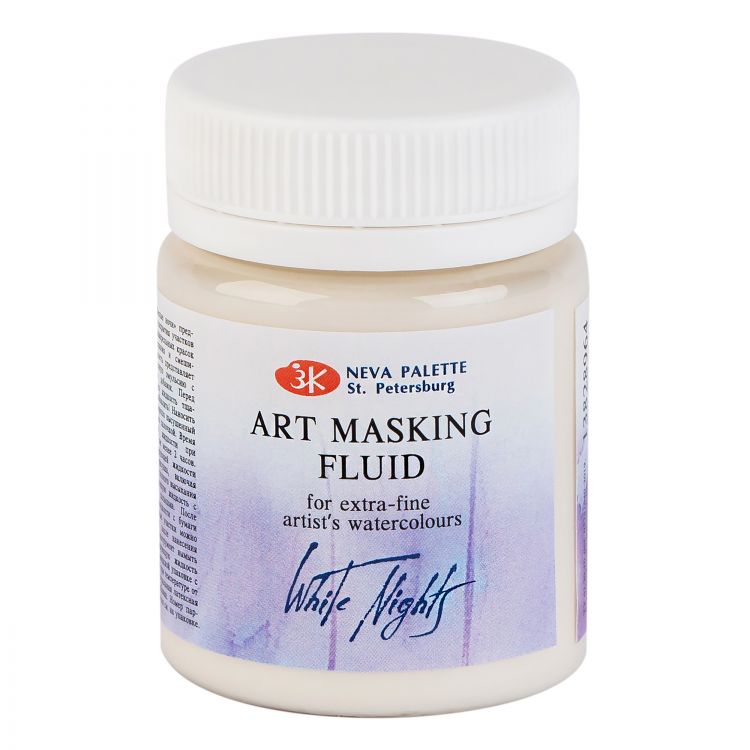 Белые ночи Маскирующая жидкость для акварели банка 50 мл — PalitraMastera