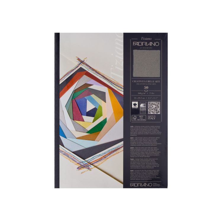 Бумага для пастели Tiziano 160г/м.кв 21x29,7см серый холодный — PalitraMastera
