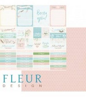 Лист бумаги для скрапбукинга &quot;Карточки&quot;, коллекция &quot;Зарисовки весны&quot;, 30х30, плотность 190 гр, 10 листов в упаковке FD1003611 — PalitraMastera