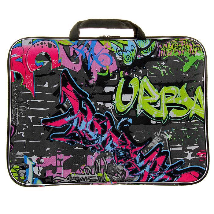 Папка А3 с ручками текстильная, 470х350х20 мм, 600D, граффити---- фото 1 &mdash; PalitraMastera