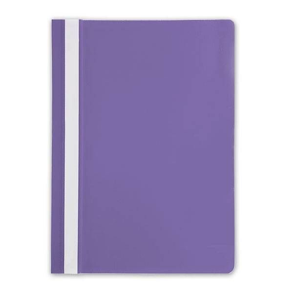 Папка скоросшиватель LITE А4 фиол. пластик 110 мкм карман для маркир. этикетки &mdash; PalitraMastera