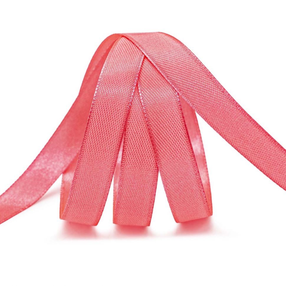 Лента атласная 1,2см*22,86м (024 коралловый) фото 1 — PalitraMastera