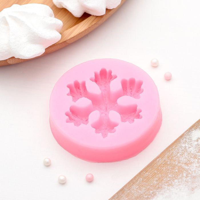 Молд силиконовый «Снежинка», 6,76,7 см, цвет МИКС — PalitraMastera