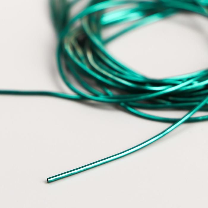 Канитель мягкая, гладкая 0,7 мм, глянец, яркая бирюза 5 гр 5152687 — PalitraMastera