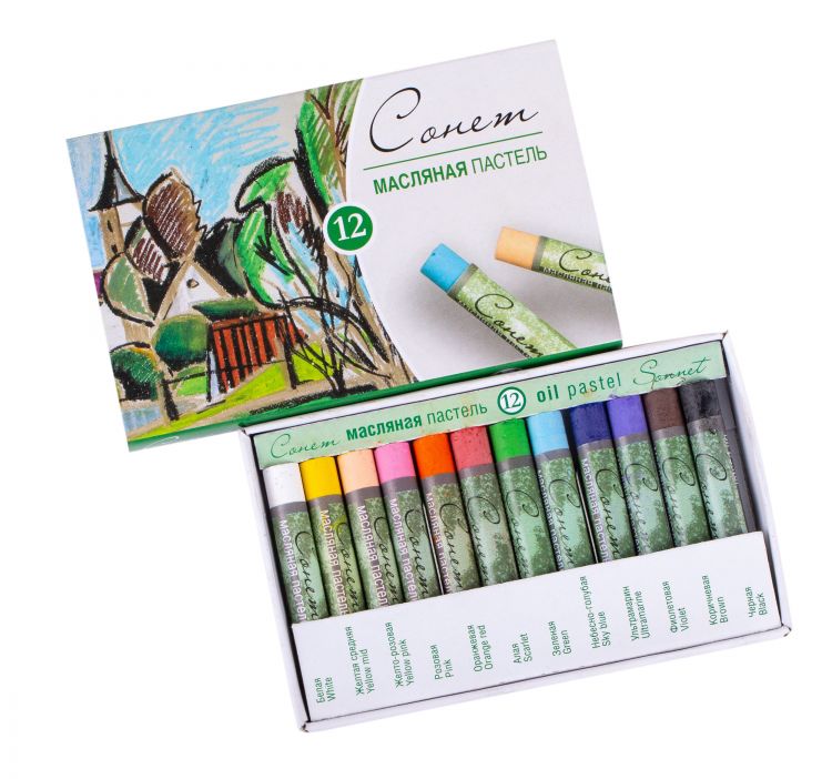 Пастель масляная &quot;Сонет&quot;, 12 цветов — PalitraMastera