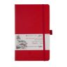Скетчбук для набросков "Ладога", красный, жесткая обложка с резинкой, 140 г/м2, 13х21 см, 80 листов, цвет бумаги слоновая кость фото 1 — PalitraMastera