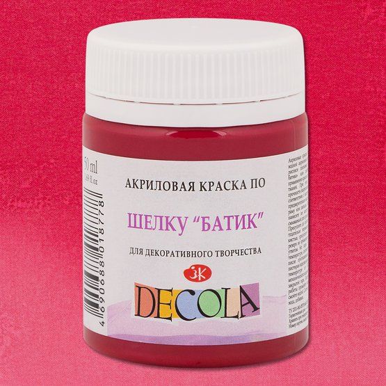 Розовая акрил шелк батик Декола 50 мл фото 1 — PalitraMastera