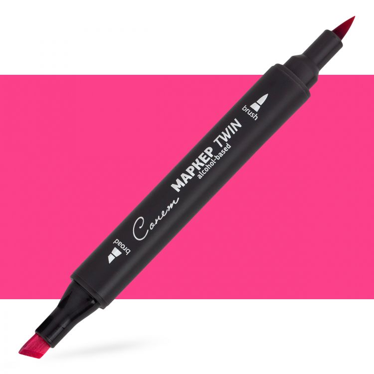 Маркер спиртовой Сонет Twin Brush, ярко-розовый — PalitraMastera