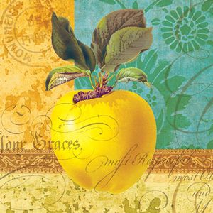 Салфетка для декупажа 25 х 25 см Яблоко с орнаментом АКЦИЯ!! — PalitraMastera