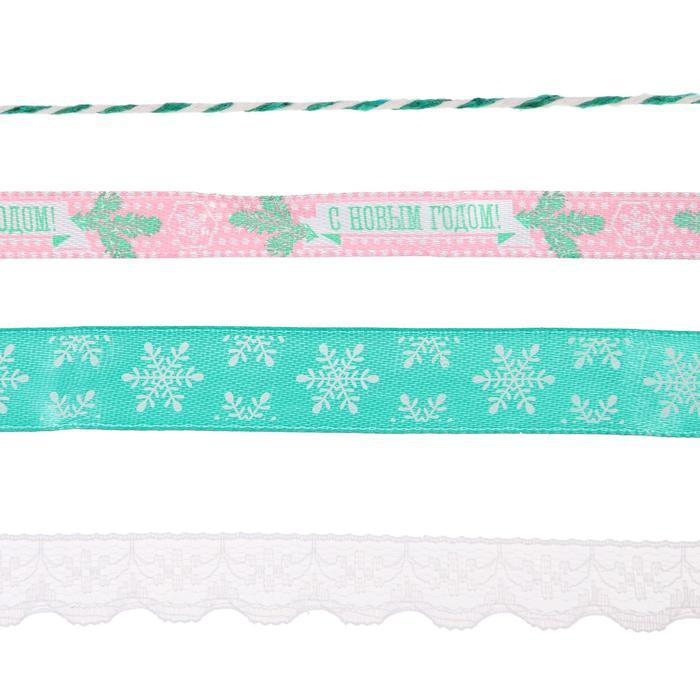 Лента декоративная в наборе «Зимний шик», 4 шт х 2 м — PalitraMastera