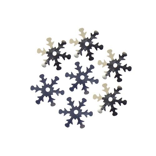 Пайетки "снежинки" 13мм, "Астра" 10г (1 серебро) фото 1 — PalitraMastera