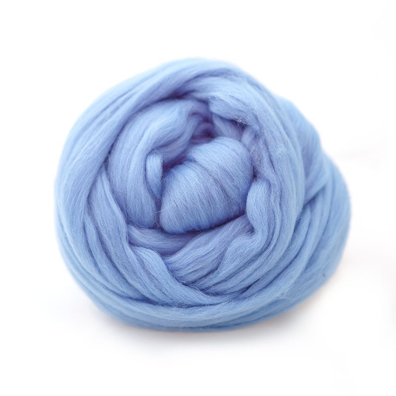 Пряжа ТР ГЛ Тонкая  для валяния, 100% мериносовая шерсть 100 г, светло- голубой фото 1 &mdash; PalitraMastera