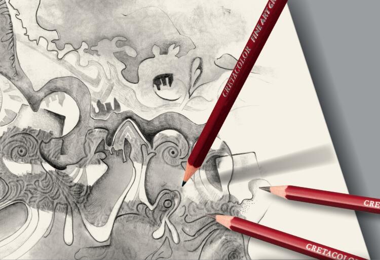 06 Профессиональный чернографитовый карандаш 6B &quot;CLEOS&quot;, шестигранный корпус — PalitraMastera