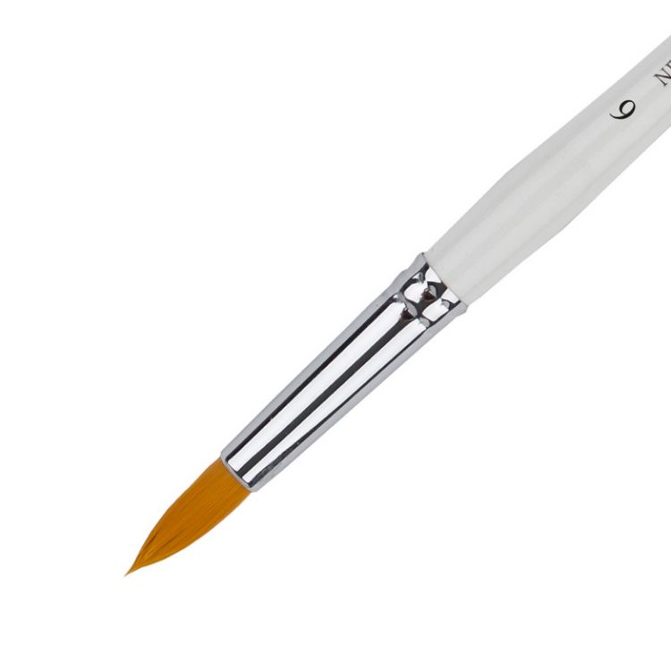 Невская Палитра Кисть синтетика круглая, короткая ручка №06 (6 мм) — PalitraMastera