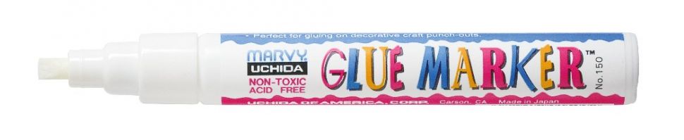 Клей-маркер для бумаги, подходит для эмбоссинга, скошенный наконечник MAR150/S,  /Marvy фото 1 — PalitraMastera