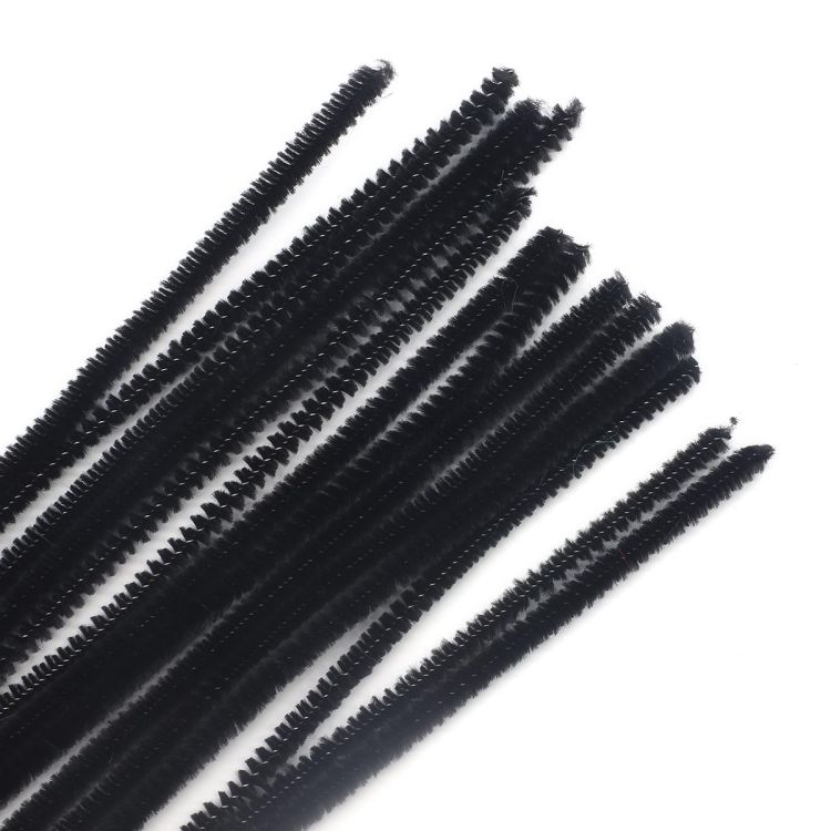 Синель-проволока, 6мм*30см, 30шт/упак, Astra&amp;Craft (A-047 черный) — PalitraMastera