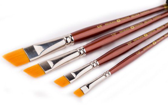 Кисть синтетика &quot;Decola&quot; скошенная, №1, 6,5 мм — PalitraMastera