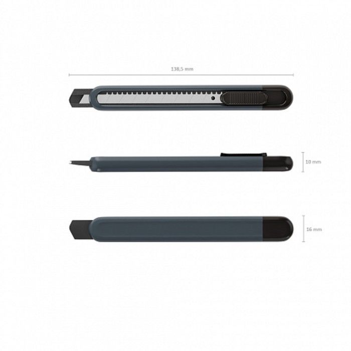 Нож канцелярский 9мм, ErichKrause &quot;Butterfly Classic&quot;, с автоматической фиксацией лезвия, серый — PalitraMastera