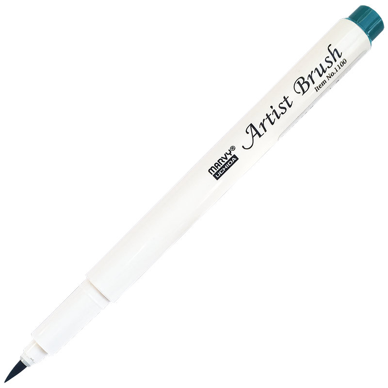 Маркер-кисть, акварельные чернила на водной основе Peacock Green MAR1100/58 /Marvy фото 1 — PalitraMastera