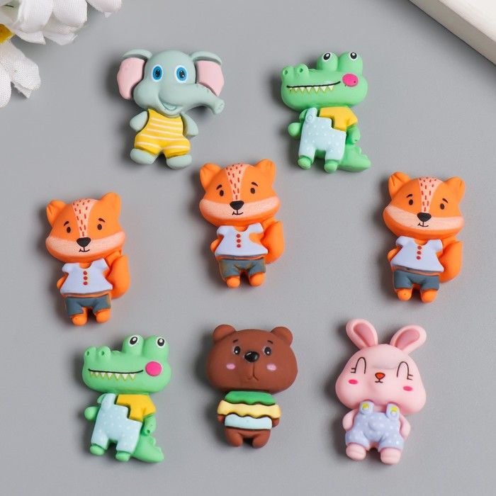 Декор для творчества пластик &quot;Зверушка&quot; МИКС 1,5х3 см  7985157 — PalitraMastera