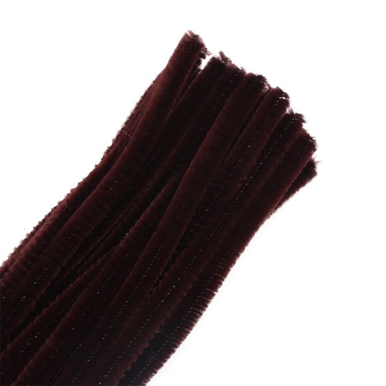 Синель-проволока, 6мм*30см, 30шт/упак, Astra&amp;Craft (A-046 темно-коричневый) — PalitraMastera