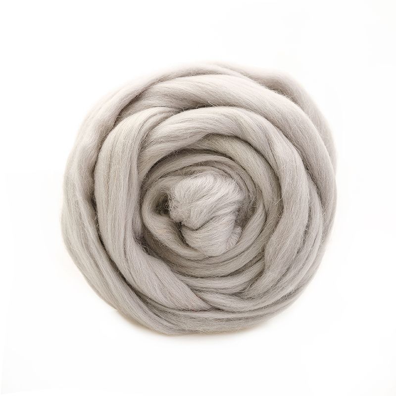 Полутонкая шерсть 100% светло серый 008, 100 гр для валяния фото 1 &mdash; PalitraMastera