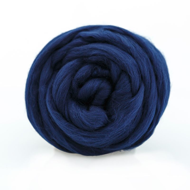Тонкая  шерсть100% темно-синий 100, 100гр мериносовый для валяния фото 1 &mdash; PalitraMastera