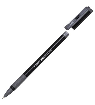 Ручка шариковая "Flair" CARBONIX GRIP, пластик, 0,7мм, черная, грип фото 1 — PalitraMastera